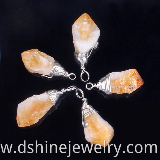 Natural Stone Quartz Crystal Pendant